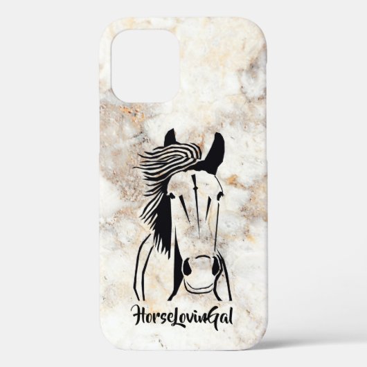 Horse Lover's Apple IPhone 12 (stoere) telefoonhoe Case-Mate iPhone Case (Achterkant)