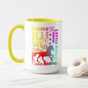 Horse Lovers Colorful Cute Mok
