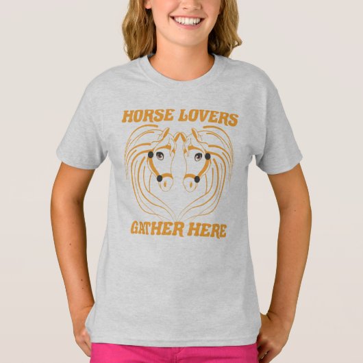 HORSE LOVERS GATHER HIER. T-SHIRT (Voorkant)