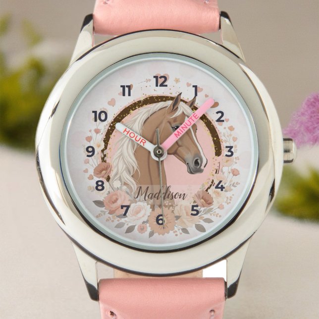 Horse Lovers Haflinger  Horloge (Celebrate in style with this charming birthday invitation featuring a beautiful horse design. 
)