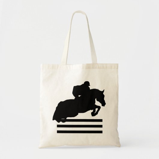 Horse Lovers Show Jumper Silhouette Tote Bag (Voorkant)