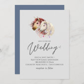 Horse Lovers Wedding Modern Droy (Voorkant / Achterkant)