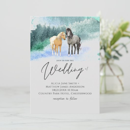 Horse Lovers Wedding Modern Droy (Staand voorkant)