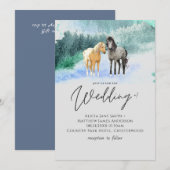 Horse Lovers Wedding Modern Droy (Voorkant / Achterkant)