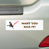 horse loves? to KICK IT! Bumpersticker (Op auto)
