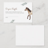 Horse Luier Raffle Enclosure Kaart (Voorkant / Achterkant)