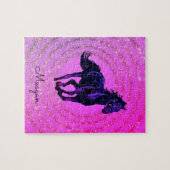 Horse Magenta Glitter Swirl - Speciaal Legpuzzel (Horizontaal)