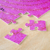 Horse Magenta Glitter Swirl - Speciaal Legpuzzel (Zijkant)