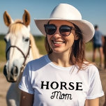 Horse mama | Eenvoudig Cute Retro Script Equestria T-shirt<br><div class="desc">Horse mama | Eenvoudig Cute Retro Script Equestrian T-Shirt</div>