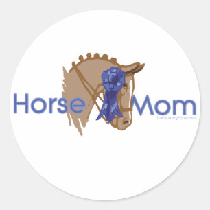 Horse mama ronde sticker