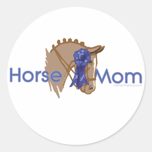Horse mama ronde sticker (Voorkant)