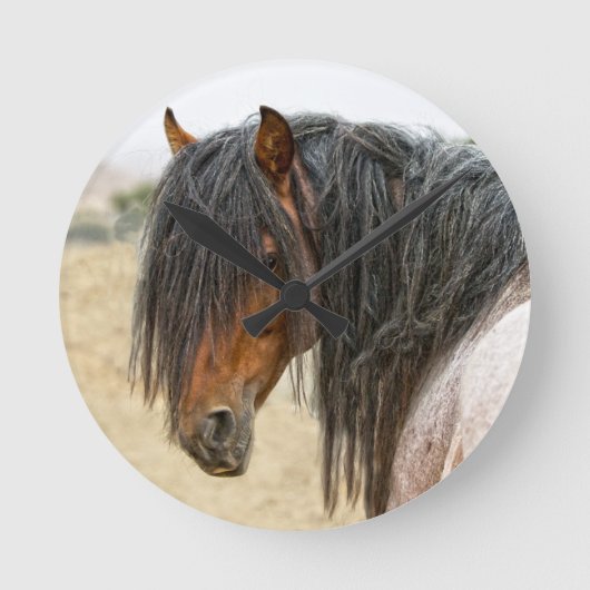 Horse Mane Ronde Klok (Voorkant)