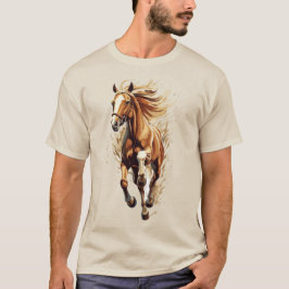 Horse mannen T-shirt Animals Illustratie Horses EN