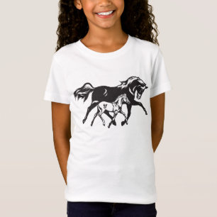 Horse Mare Colt Girls Horses Equestrian Cowgirl T-shirt