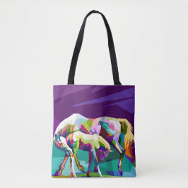 Horse Mare Colt Print Canvas tas