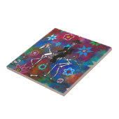 HORSE MARIACHI RIDER DIA DE LOS MUERTOS TEGELTJE (Zijkant)