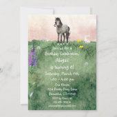  Horse Meadow met Spring Flowers Birthday Kaart (Achterkant)