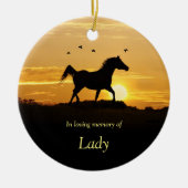 Horse Memorial - Aangepaste naam met Spiritueel ge Keramisch Ornament (Voorkant)