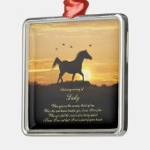 Horse Memorial - Aangepaste naam Spiritueel Metalen Ornament (Links)