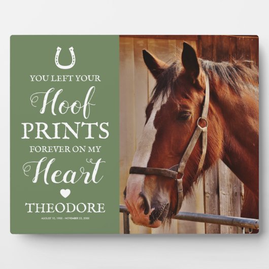 Horse Memorial - Equestrian Green Fotoplaat (Voorkant)