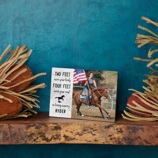 Horse Memorial Equestrian Keepomwille Foto Fotoplaat (Zijkant)