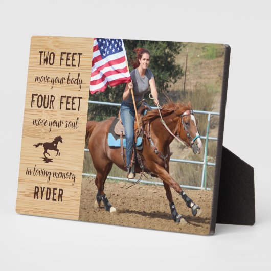 Horse Memorial Equine Keepomwille Foto Fotoplaat (Zijkant)