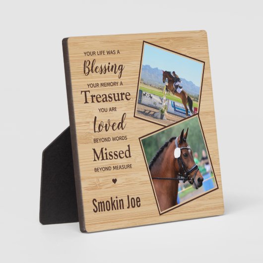 Horse Memorial Equine Keepomwille Fotoplaat (Voorkant)