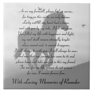 Horse Memorial Galloping Horse Custom Name Tegeltje