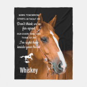 Horse Memorial Gift - Herdenking Keepslag Fleece Deken (Voorkant)