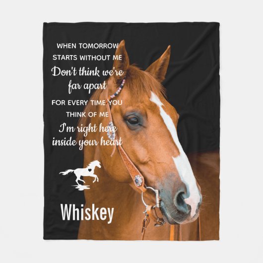 Horse Memorial Gift - Herdenking Keepslag Fleece Deken (Voorkant)