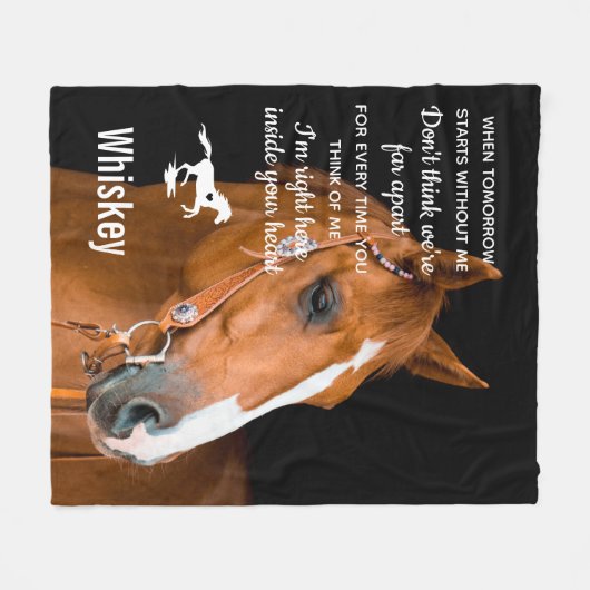 Horse Memorial Gift - Herdenking Keepslag Fleece Deken (Voorkant (Horizontaal))
