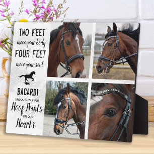 Horse Memorial Gift Photo Collage Plaque Fotoplaat
