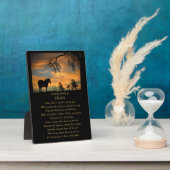 Horse Memorial Horse and Sunset Poem Fotoplaat (Zijkant)