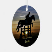 Horse Memorial Hunter Jumper Custom Name Metalen Ornament (Voorkant Rechts)