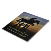 Horse Memorial Hunter Jumper Tegeltje (Zijkant)