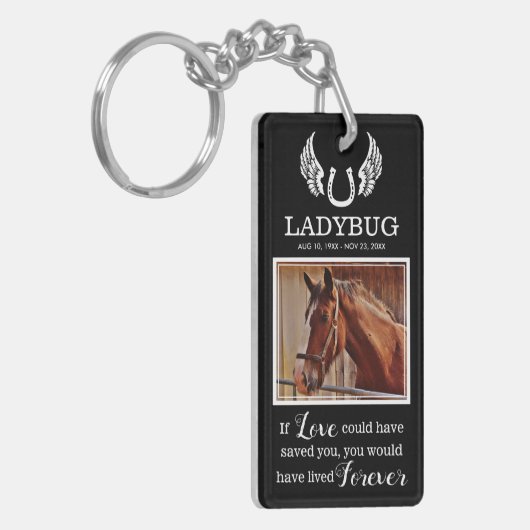 Horse Memorial - In Loving Memory Photo Sleutelhanger (Voorkant Links)