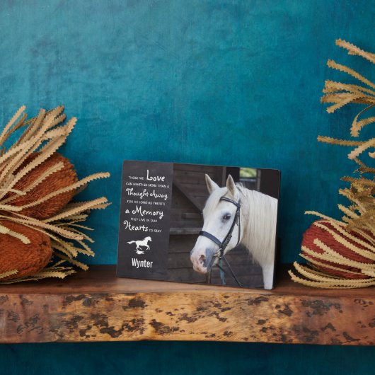 Horse Memorial Keepomwille - Sympathie Paardenfoto Fotoplaat (Zijkant)