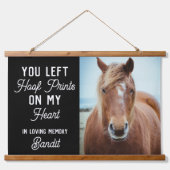 Horse Memorial Keepsake Ruitersport Foto Hangend Wandkleed (Voorkant)