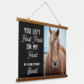 Horse Memorial Keepsake Ruitersport Foto Hangend Wandkleed (Gebogen)