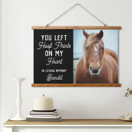 Horse Memorial Keepsake Ruitersport Foto Hangend Wandkleed
