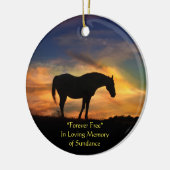 Horse Memorial Keramisch Ornament (Links)