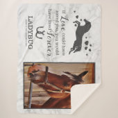 Horse Memorial - Marble Photo Lijst Sherpa Deken (Voorkant)