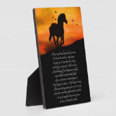 Horse Memorial met gedicht plaque Fotoplaat (Zijkant)
