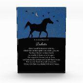 Horse Memorial met Spirituele gedicht eigen naam Fotoblokken (Voorkant)