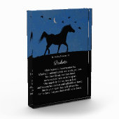 Horse Memorial met Spirituele gedicht eigen naam Fotoblokken (Links)