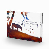 Horse Memorial Minimalist Style Spirit Fotoblokken (Rechts)