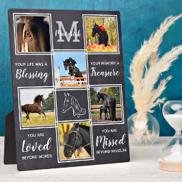 Horse Memorial Pet Loss Personalized 6 Afbeelding Fotoplaat