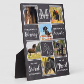 Horse Memorial Pet Loss Personalized 6 Afbeelding Fotoplaat (Zijkant)