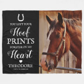 Horse Memorial - Pet Sympathie Fleece Deken (Voorkant (Horizontaal))