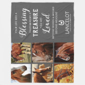 Horse Memorial Photo Collage Fleece Deken (Voorkant)